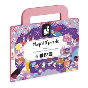 Janod Magnetipuzzle Princezny 36 ks ve tvaru kufříku